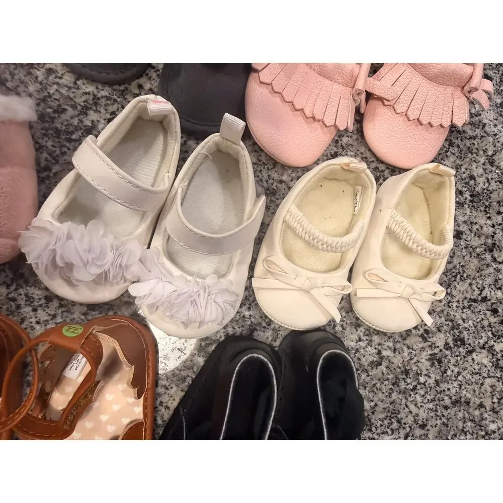 Adorable Baby Girl Shoes Bundle - 8 Pairs, Size 1, Great Condition
